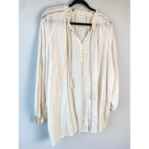 Spell & The Gypsy Loves Me Not Peasant Blouse XXL Cream Cottagecore Romantic - Picture 4 of 14